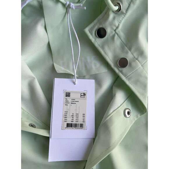 RAINS Mineral Mint Green Jacket| Mens XL/Women’s XXL Waterproof | Ret $250 - Picture 4 of 4